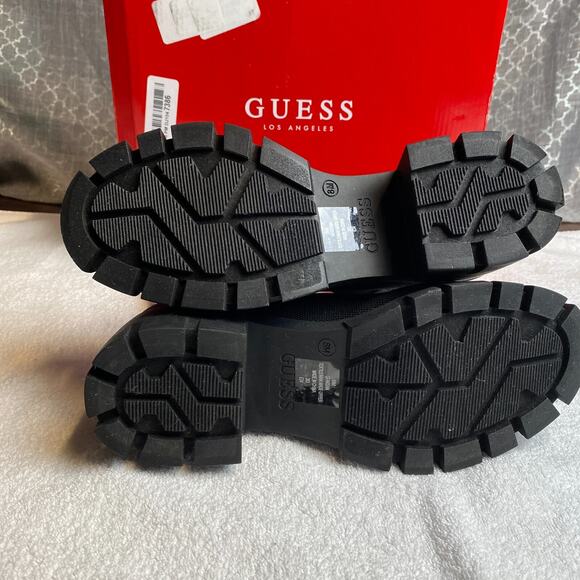 Guess Arsan Chunky Knit Ankle Boots Womens 8 Black Sock Boot Y2K Grungecore Chic - Picture 5 of 9